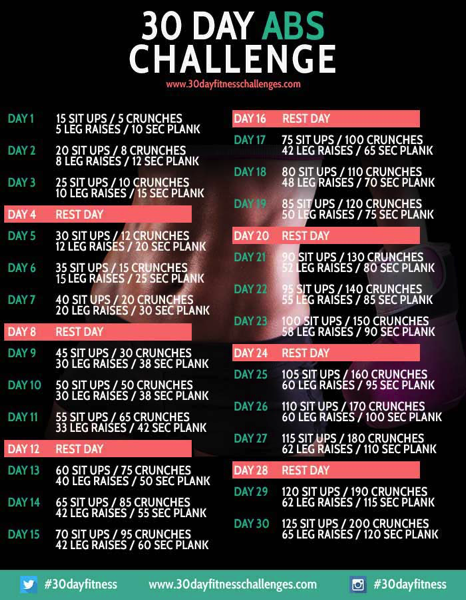 30 day abs challenge