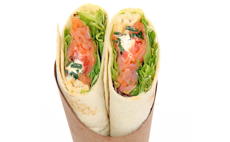 Wrap chèvre et saumon Wrap chèvre et saumon
