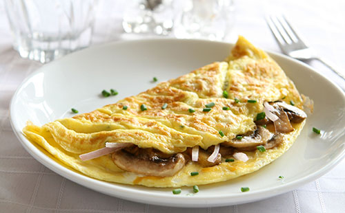 Omelette aux champignons