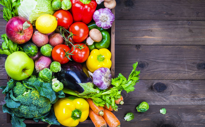 panier de fruits et légumes