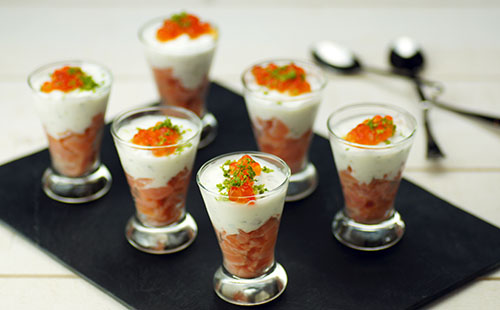 Verrine mascarpone/saumon