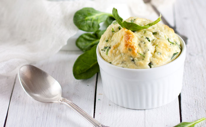 Soufflé aux épinards et ricotta sans gluten