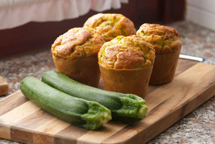 Mini-clafoutis fromager aux courgettes (sans gluten)