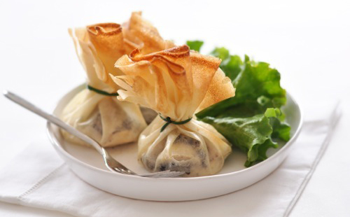 Aumonières au boudin noir et aux pommes Aumonières au boudin noir et aux pommes
