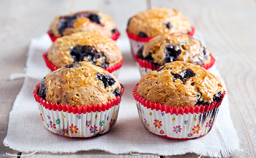 Mini muffins aux myrtilles