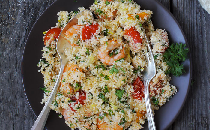 Taboulé aux crevettes léger