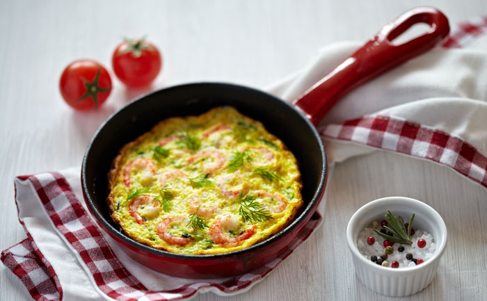 Petite galette aux crevettes