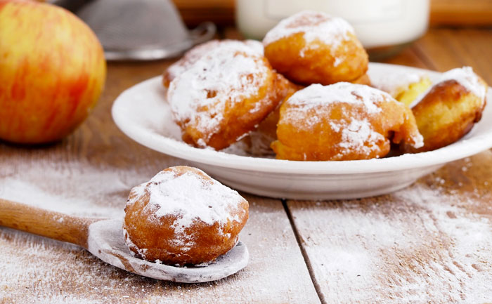 Beignets aux pommes et au rhum