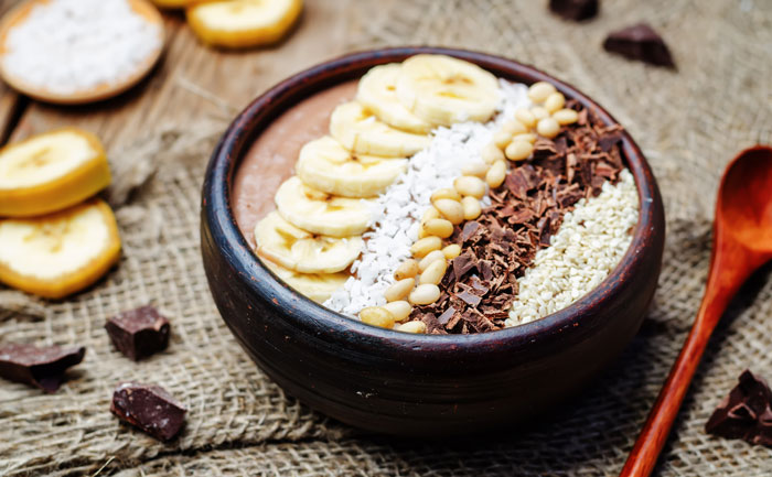 Smoothie bowl au chocolat Smoothie bowl au chocolat